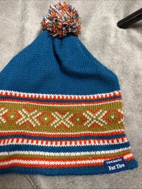 Burton Teal Knit Beanie with Multicolor